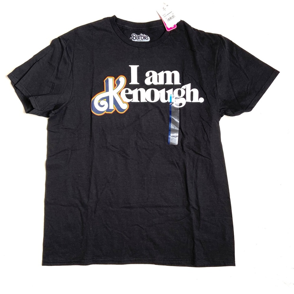 Barbie The Movie “I Am Kenough.” Black Short Sleeve Tee Shirt Size Large